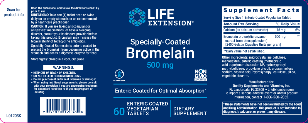 Life Extension Specially Coated Bromelain 60 tabs
