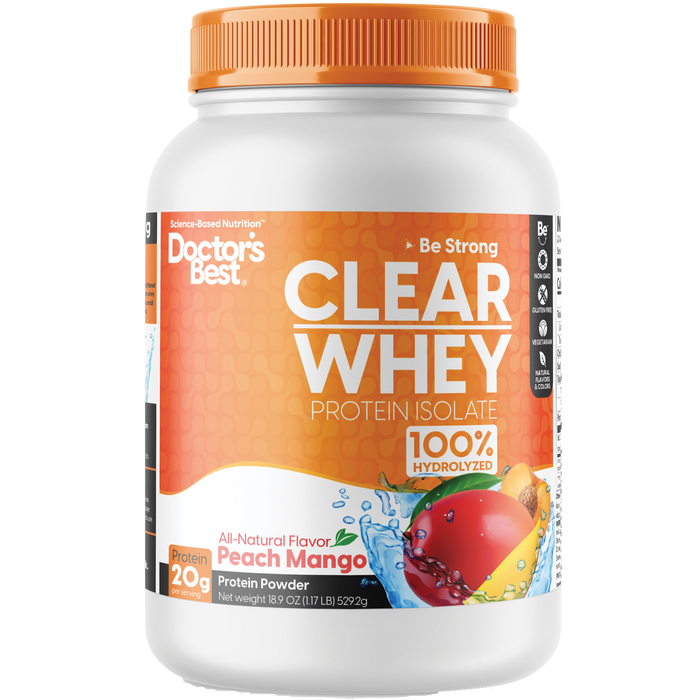 Doctor's Best Clear Whey Protein Peach Mango 21 serv