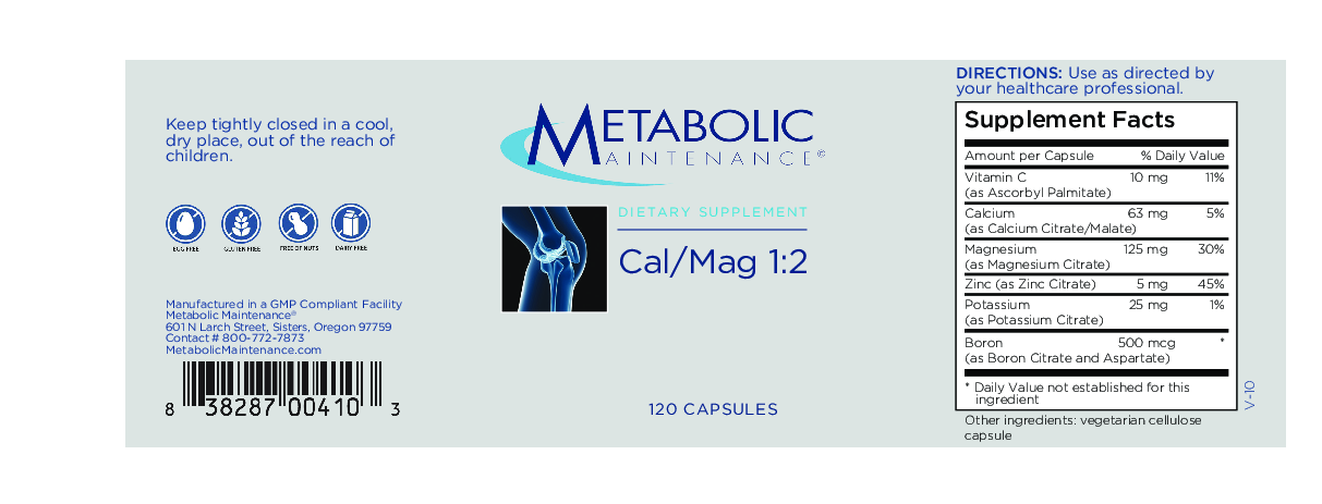Metabolic Maintenance Cal/Mag 1:2 120 caps