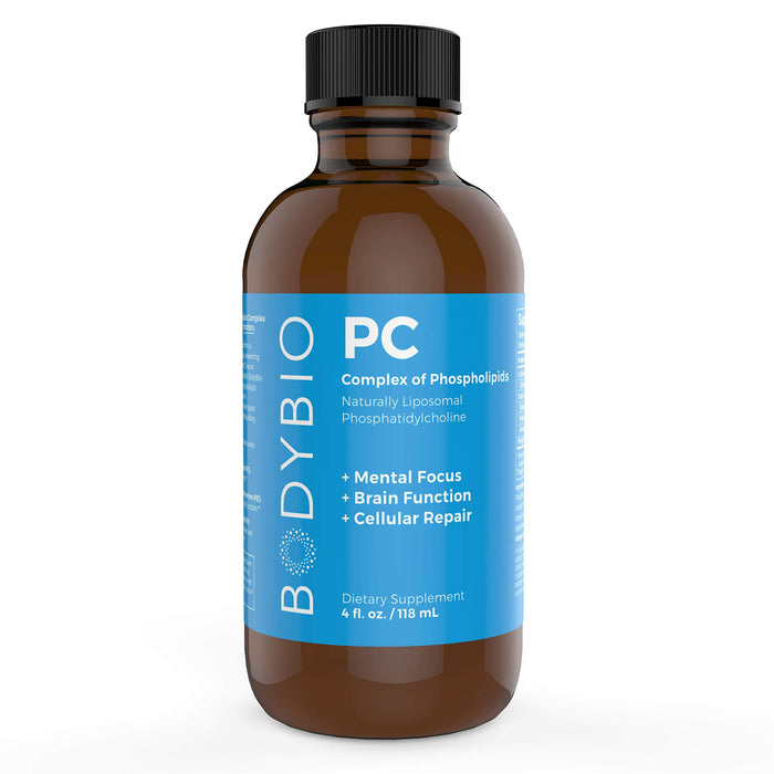 BodyBio Brain Supplement 4 oz PC- Phospholipid Complex for Healthy Aging 39 Servings)