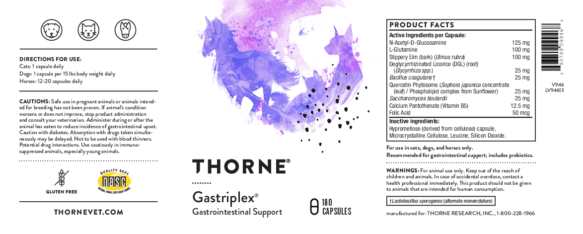 Thorne Vet Gastriplex 180 soft chews
