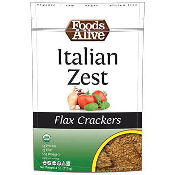 Foods Alive Italian Zest Crackers 4 oz