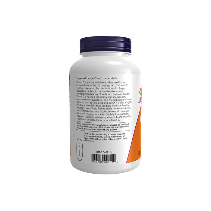 NOW Vitamin C-1,000 with Rose Hips, Sustained Release 250 Tablets