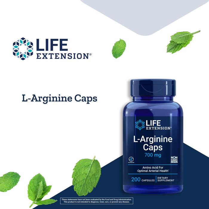 Life Extension L-Arginine Caps 700mg 200 Capsules