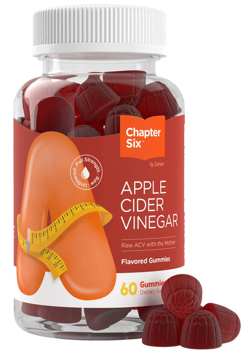Zahler - Apple Cider Vinegar Gummies Kosher & Delicious ACV for Women Men Raw with The Mother Detox Support Cleanse Gut Health Metabolism 60 Flavored