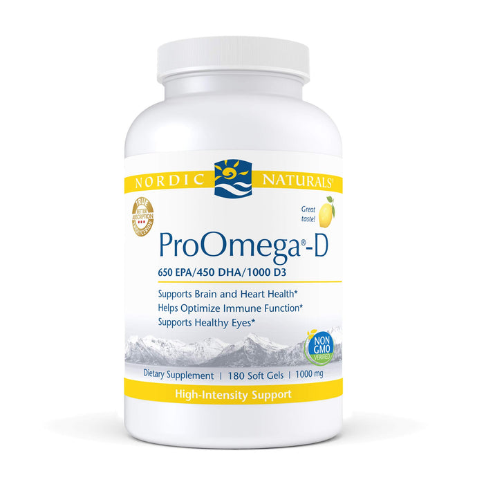 Nordic Naturals ProOmega-D, Lemon Flavor 120 Softgels