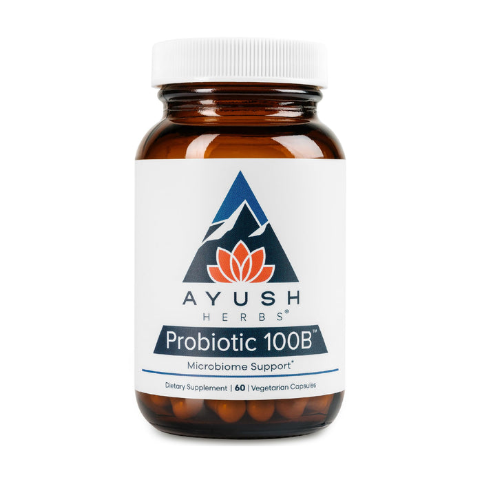 Ayush Herbs Probiotic 100B, 60 Vegetarian Capsules