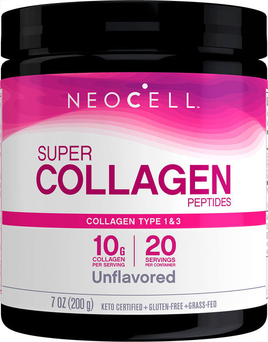 NeoCell Super Collagen Powder Unflavored 7 Oz 10g Collagen Peptides per Serving