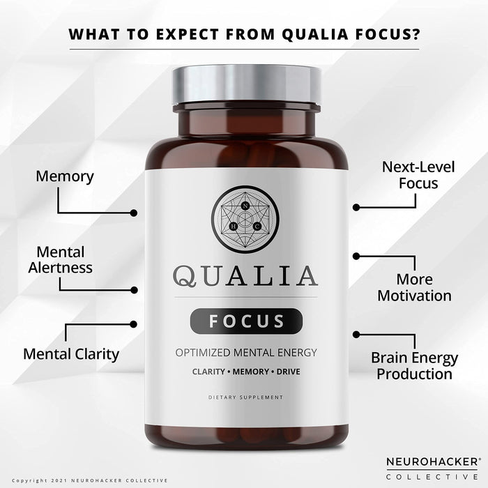Qualia FOCUS Brain Booster Supplement 30 ct