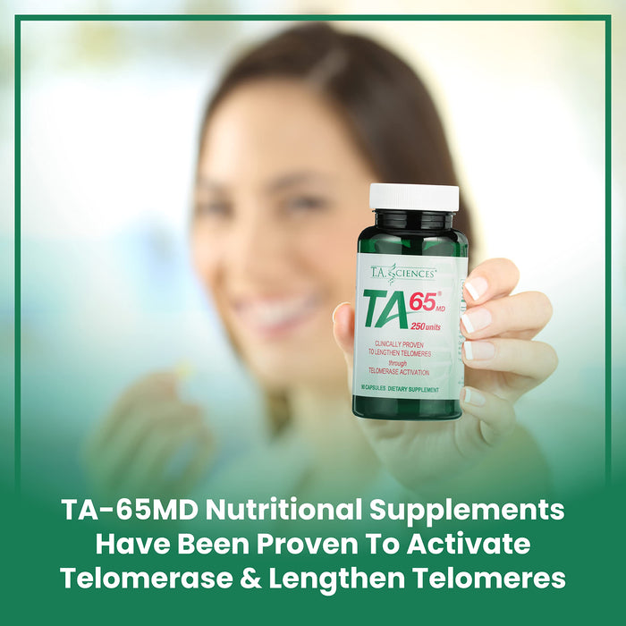 T.A. Sciences TA-65 250 Units cell rejuvenation through Telomerase Activation 90 Capsules