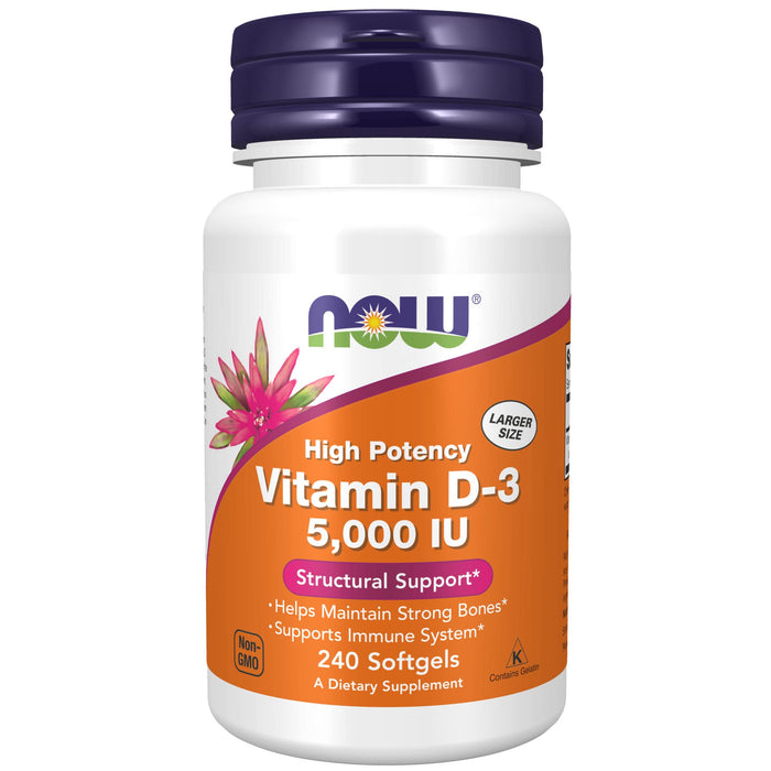 NOW Foods Vitamin D-3 5,000 IU 240 Softgels