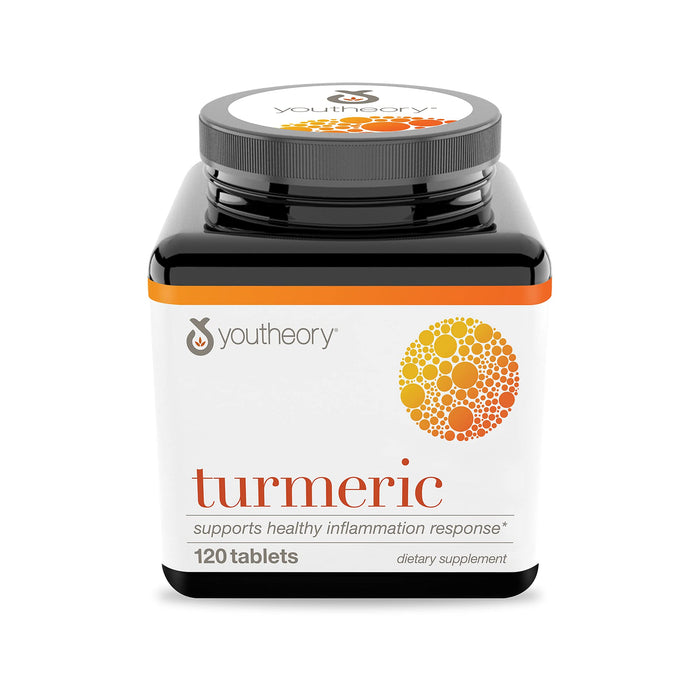 Youtheory Turmeric Curcumin Supplement 120 tablets with Black Pepper BioPerine