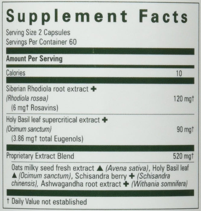 Gaia Herbs Hpa Axis Daytime Maintenance Adrenal Support Liquid PhytoCapsules, 120 Count