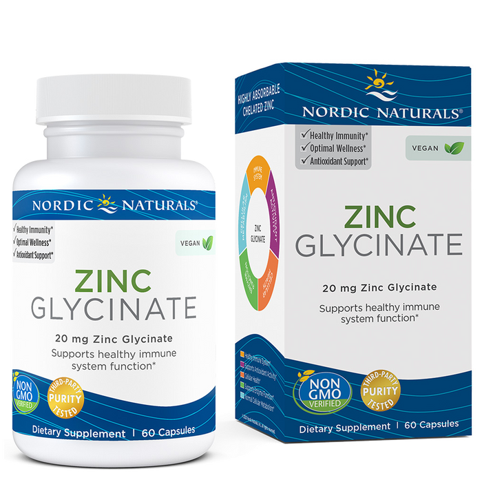 Nordic Naturals Zinc Glycinate 20 mg 60 caps