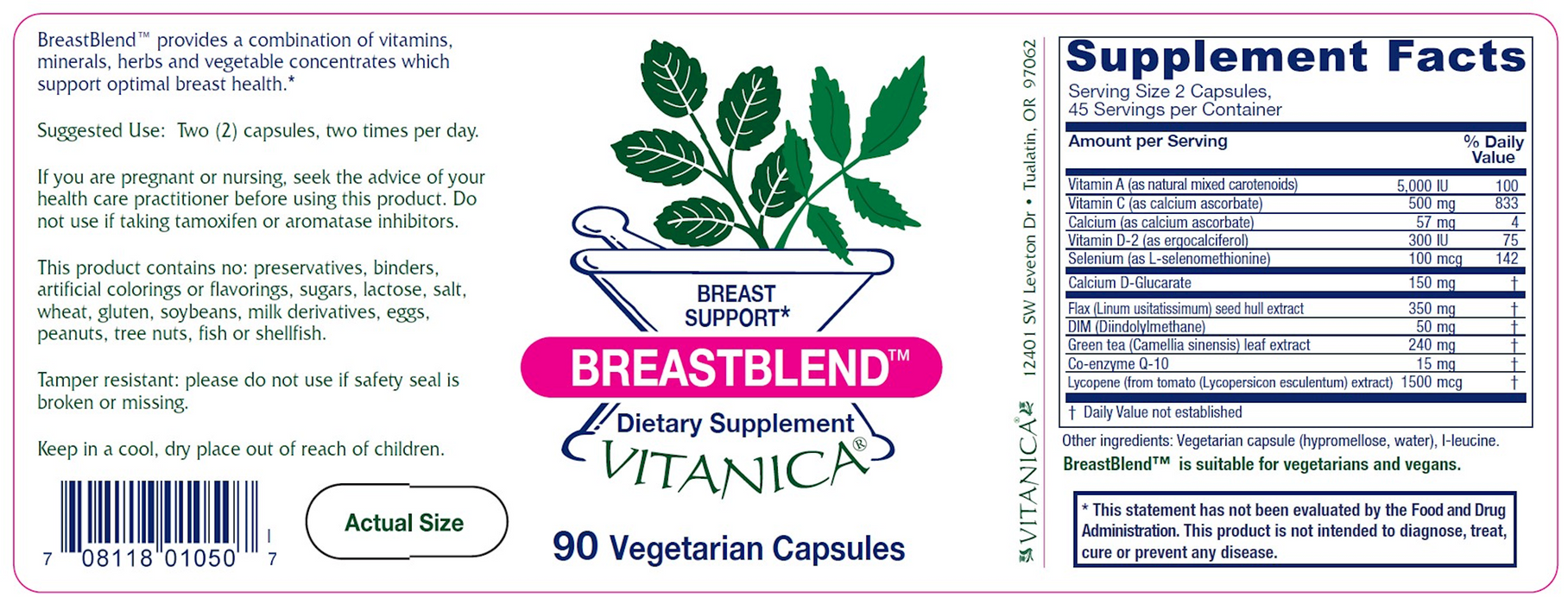 Vitanica BreastBlend 90 Kapseln