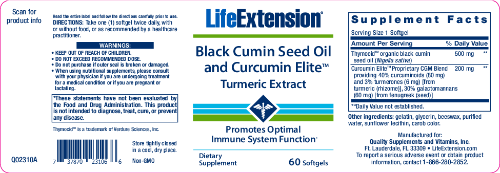 Life Extension Black Cumin Seed w/Bio-Curcumin 60gels