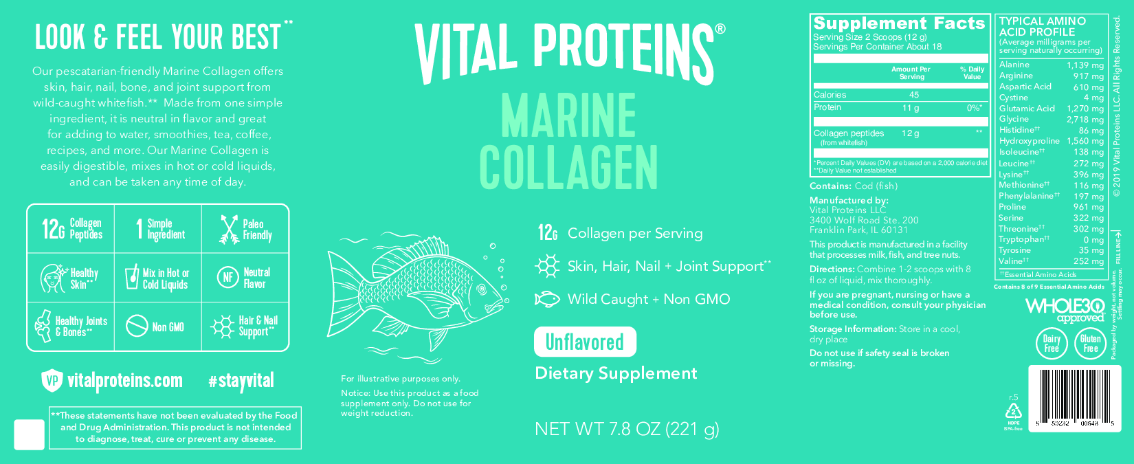 Vital Proteins Marine Collagen 18 serv
