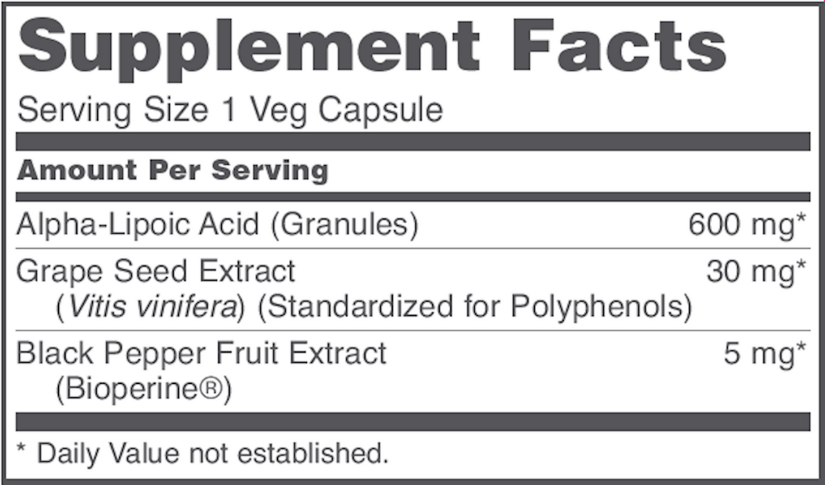 Protocol For Life Balance Alpha-Lipoic Acid 600 mg 60 vcaps