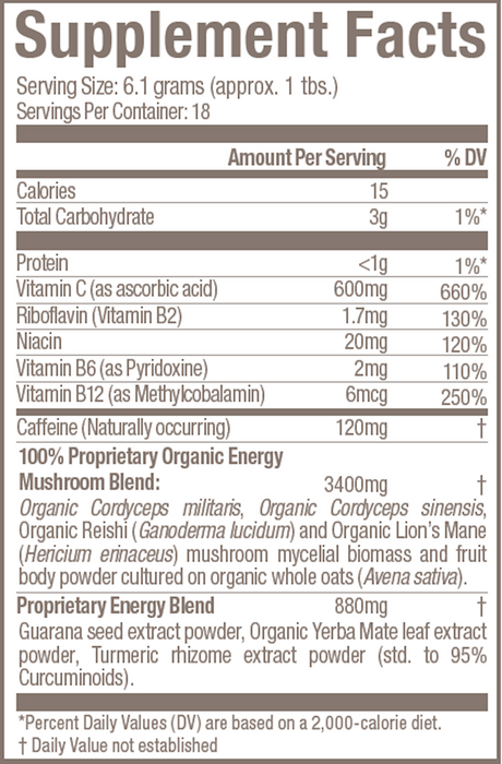 Om Mushrooms Energy+ Lemon Lime 10 servings