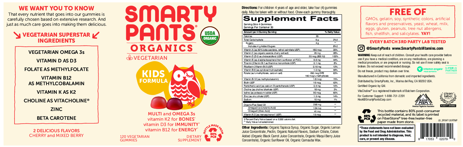 SmartyPants Vitamins Kids Complete Organic Multi 120 gummies