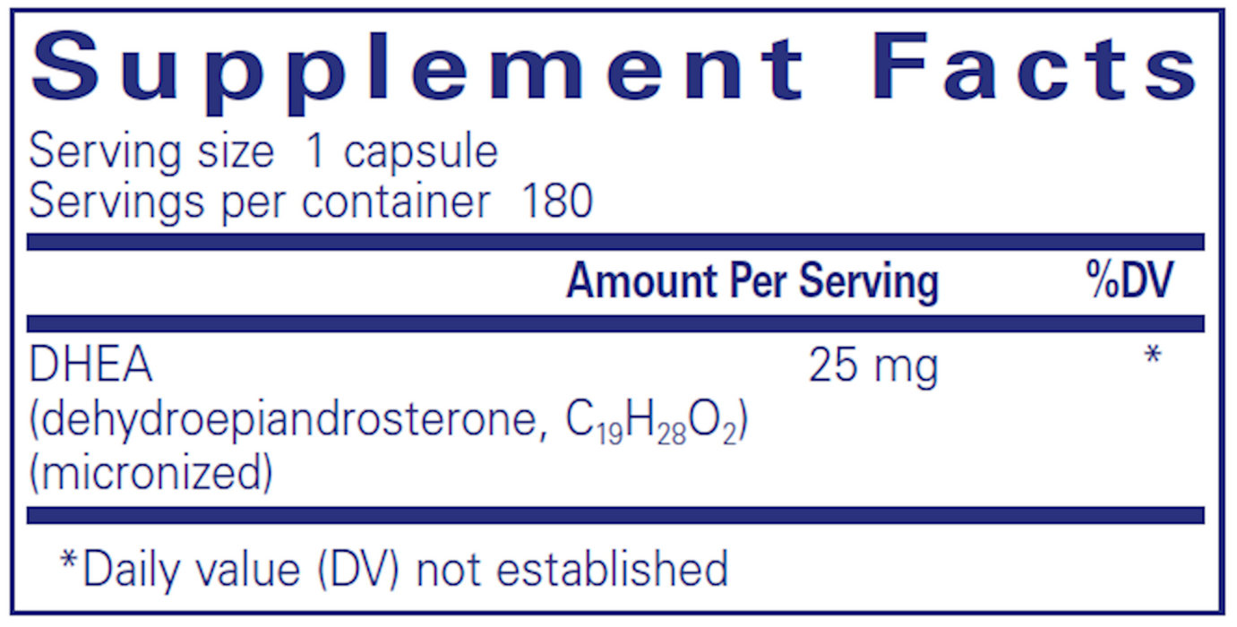 Pure Encapsulations DHEA (micronized) 25 mg 180 vcaps