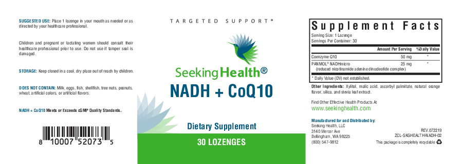Seeking Health NADH + CoQ10 30 loz
