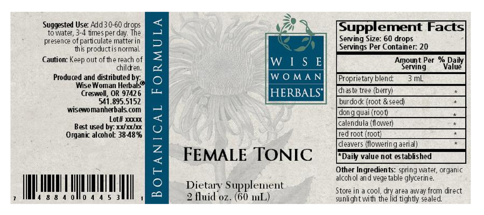 Wise Woman Herbals Female Tonic 2 oz