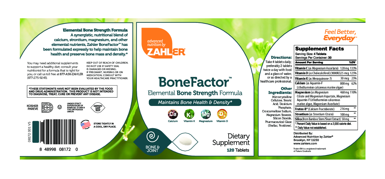 Advanced Nutrition by Zahler BoneFactor 120 tabs