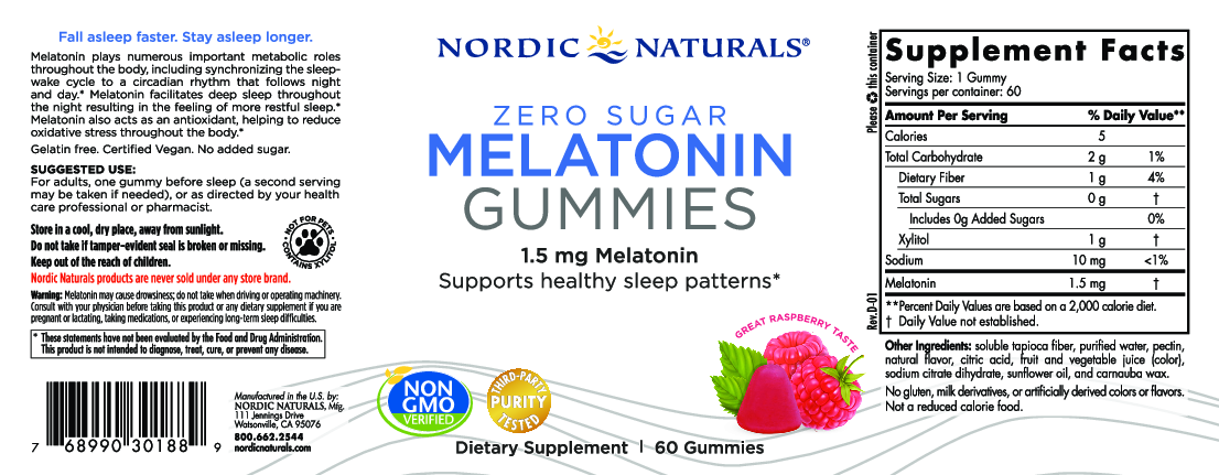 Nordic Naturals Zero Sugar Melatonin