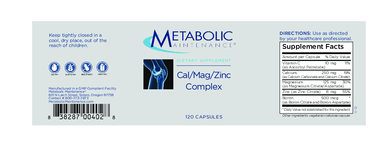 Metabolic Maintenance Cal/Mag/Zinc Complex