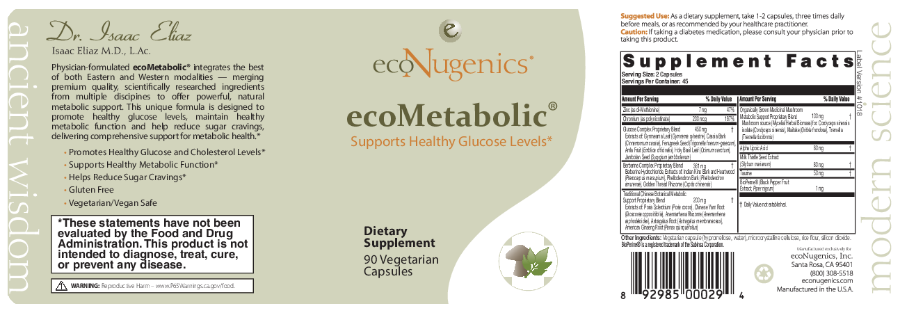 EcoNugenics ecoMetabolic 90 растительных капсул