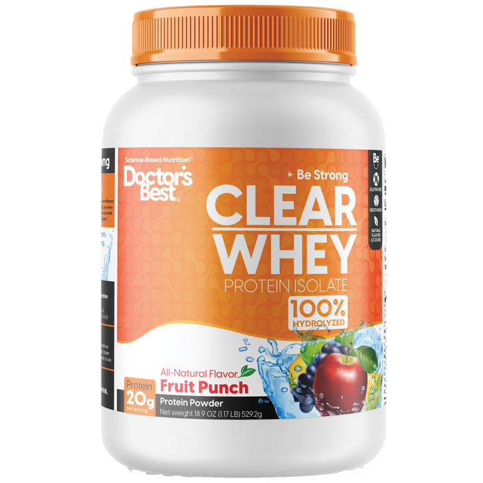 Doctor's Best Clear Whey Protein Fruit Punch 21 serv