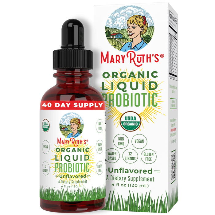 Mary Ruth's Organic Liquid Probiotics 4 fl oz - 40 servings vegan gluten free