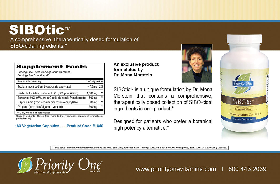 Priority One Nutritional Supplements SIBOtic™ 180 Vegetarian Capsules