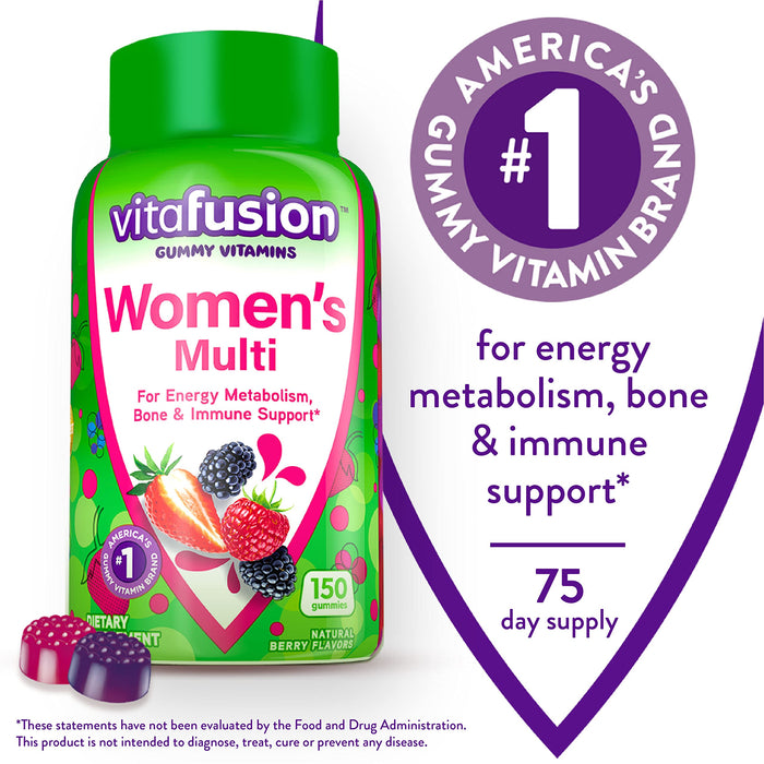 Vitafusion Womens Multivitamin Gummies, Berry Flavored 150 Count