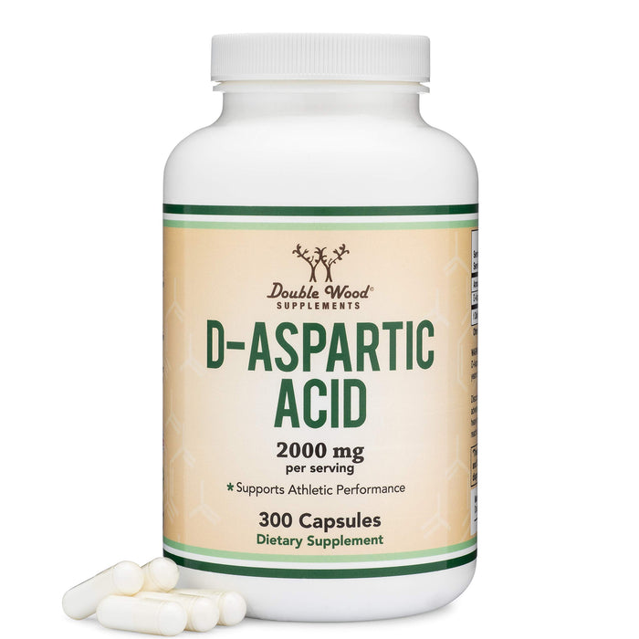 Double Wood D-Aspartic Acid (DAA) 2,000mg Per Serving, 300 Capsules