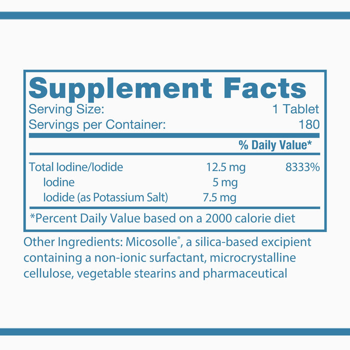 Optimox Iodoral 12,5 мг Высокоэффективная пищевая добавка с йодом 180 таблеток