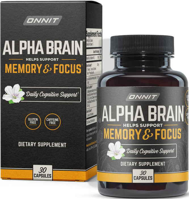 ONNIT Alpha Brain Premium Nootropic Brain Supplement, 30 Count