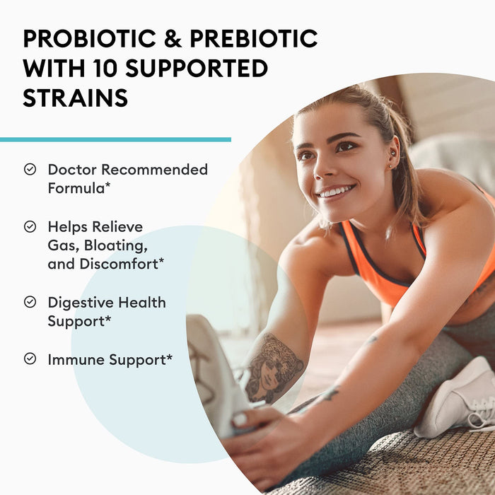 Probiotics 60 Billion CFU - Probiotics for Women, Probiotic \s for Men and Adults, Natural, Shelf Stable Probiotic Supplement with Organic Prebiotic, Acidophilus Probiotic