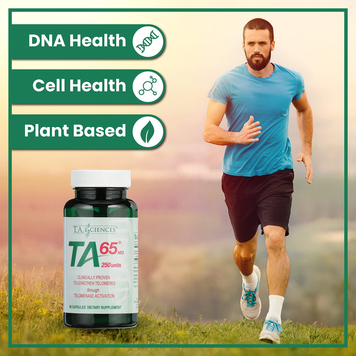 T.A. Sciences TA-65 250 Units cell rejuvenation through Telomerase Activation 90 Capsules