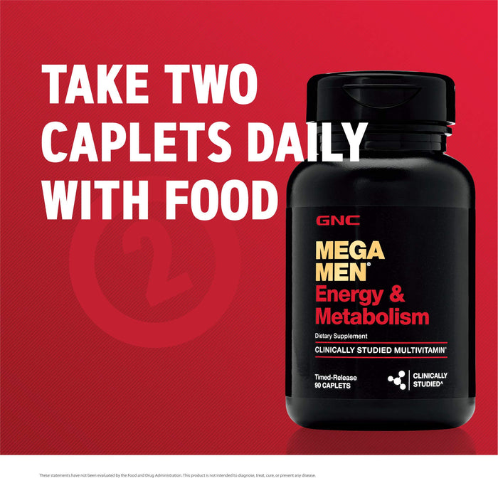 GNC Mega Men Energy and Metabolism 90 Caplets