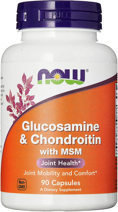 NOW Глюкозамин и хондроитин с МСМ, 90 капсул