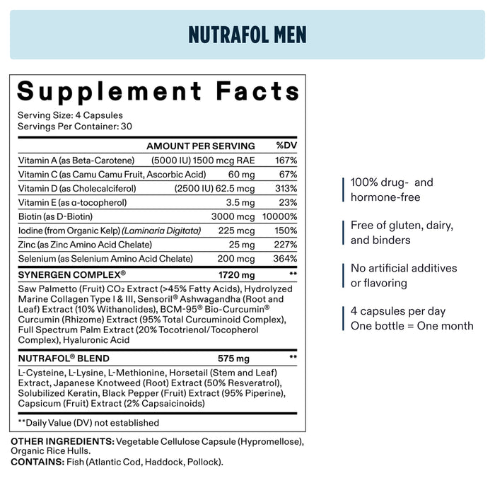 Nutrafol Men's Hair Growth Supplement 120 Capsules