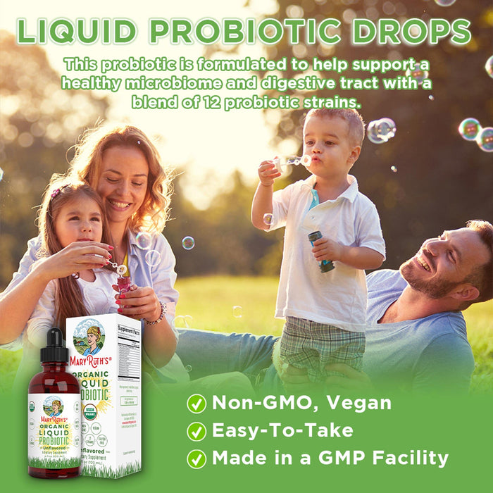 Mary Ruth's Organic Liquid Probiotics 4 fl oz - 40 servings vegan gluten free