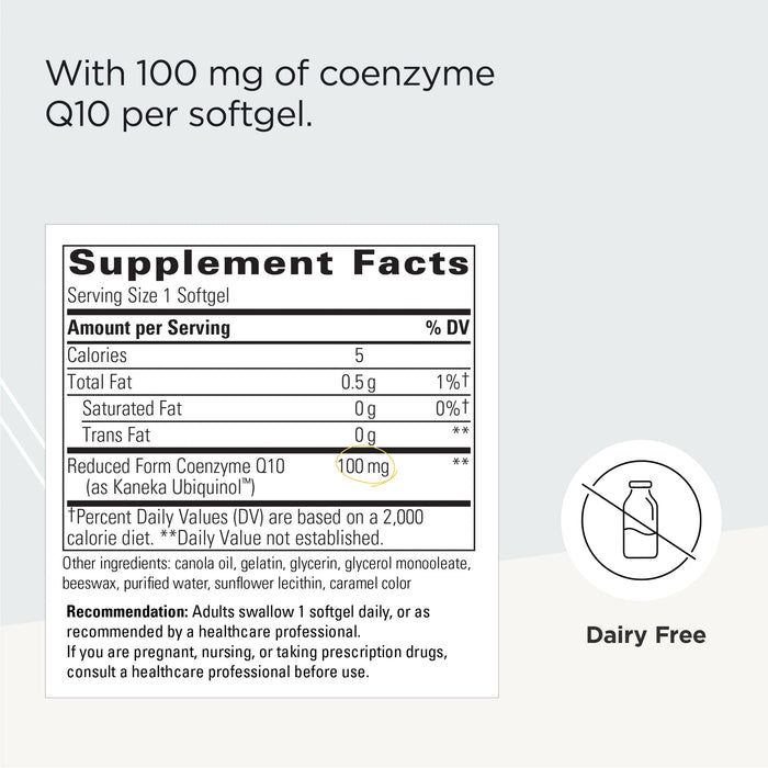 Integrative Therapeutics - UBQH 100 mg CoQ10 Supplement 60 Softgels