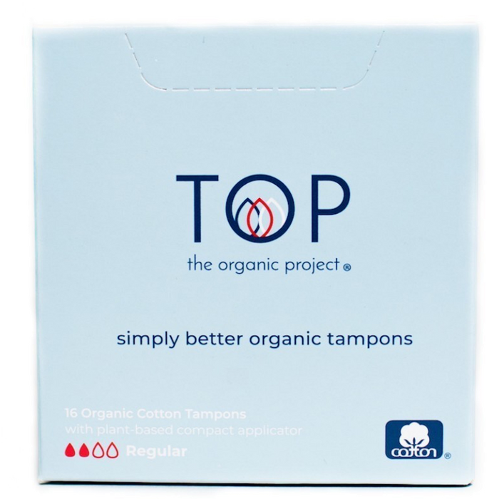 TOP TOP Organic Tampon Cardbrd REG 16ct