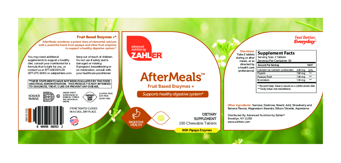 Advanced Nutrition by Zahler AfterMeals  100 chewable tabs