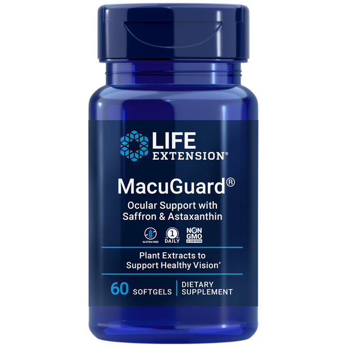 Life Extension MacuGuard w/ Saff & Astax 60 softgels