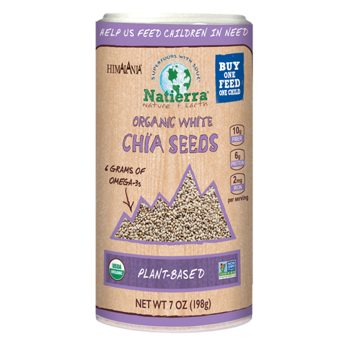 Natierra White Chia Seeds Organic Shaker 7 oz