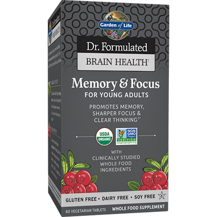 Garden of Life Dr. Form Memory & Focus for Young Adults 60 veg tablets